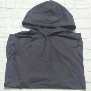 NWOT Men's Distressed Sleeveless Hoodie